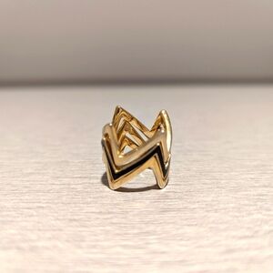 Gold and black stackable rings